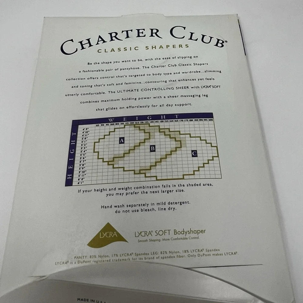 Charter Club Women's Classic Shapers Sheer Control Top Pantyhose Chocolate Sz B